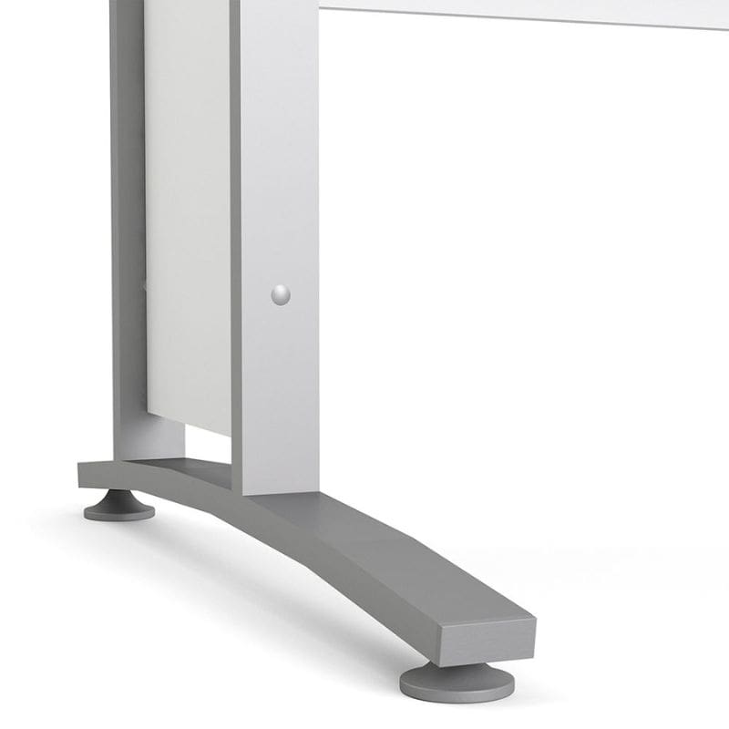 Metallic stand with a curved base on a white background