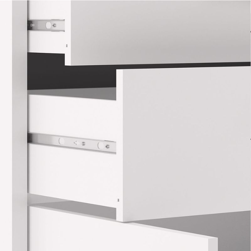 white drawers