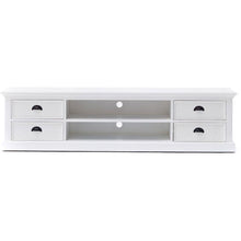 Halifax White Painted TV Unit with 4 Drawers - White Tree Furniture
