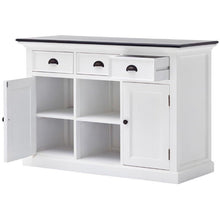 NOVASOLO Halifax Contrast White Sideboard with 2 Rattan Baskets B129CT - Whtie Tree Furniture