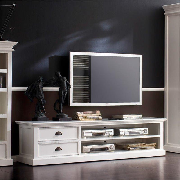 Nova Solo Halifax White Painted TV Unit with 2 Drawers CA592-180