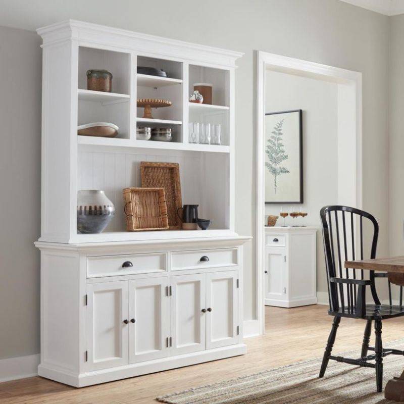 Buy the Novasolo Halifax Large White Buffet Hutch Unit White Tree