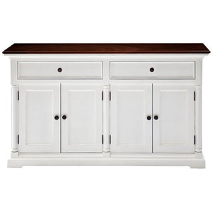 NOVASOLO PROVENCE ACCENT White Sideboard with Wooden Top - White Tree Furniture