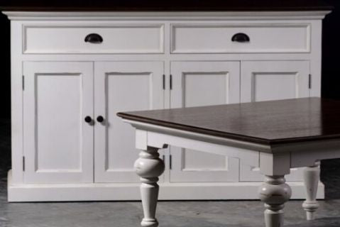 Images | Nova Solo Halifax Accent White Buffet with Wooden Top B127TWD