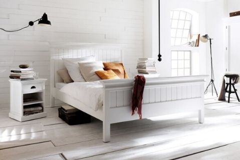 Images | Halifax White Bedside Table with Shelves T764