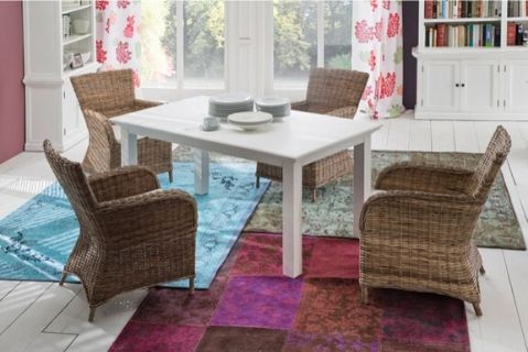 Images | Halifax White Extending Dining Table T766