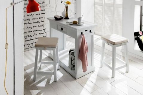 Images | Halifax White Kitchen Table with 2 Stools T767