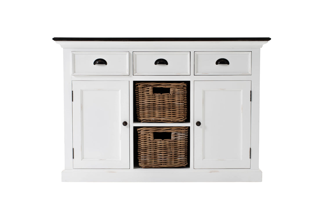 Images | Nova Solo Halifax Accent White Buffet with 2 Baskets B129TWD