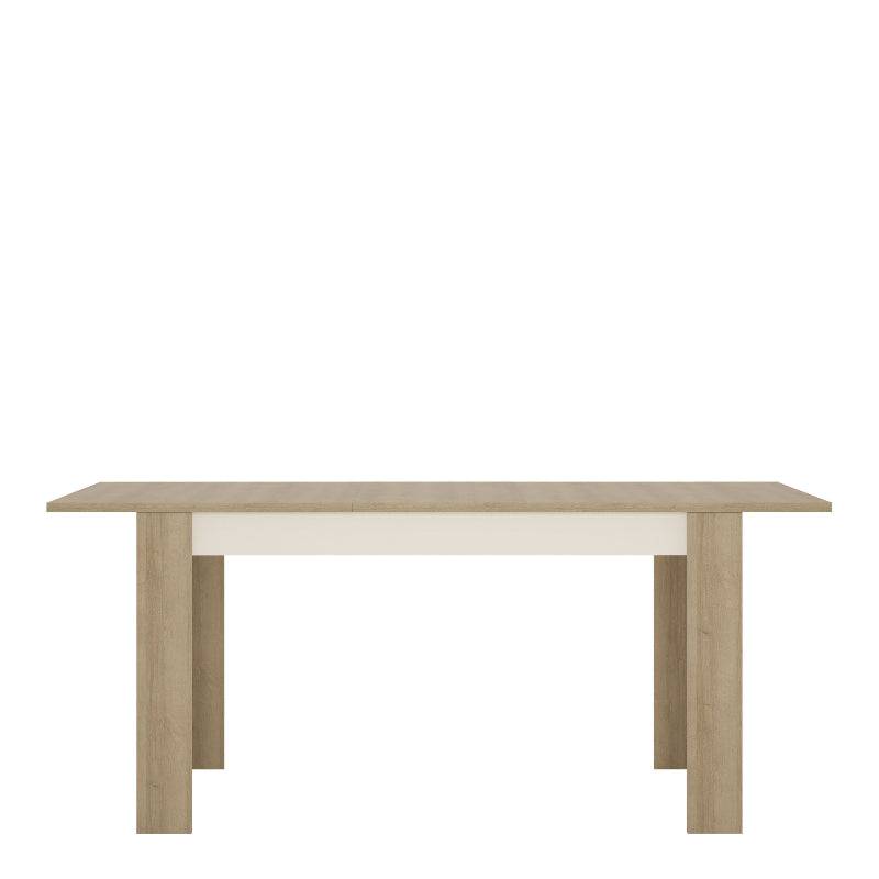 Lyon Medium Extending Dining Table in Oak / White High Gloss - White Tree Furniture