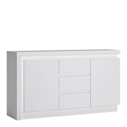 Lyon Sideboard w/ LED lighting in White & High Gloss - White Tree Furniture