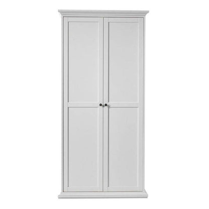 Paris White Wardrobe with 2 Doors - White Tree Furniture