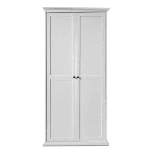 Paris White Wardrobe with 2 Doors - White Tree Furniture
