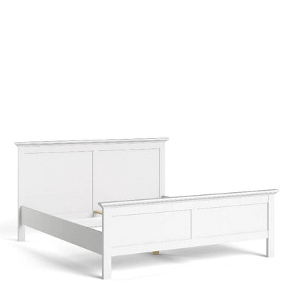 Paris White Super King Size Bed 180 x 200cm - White Tree Furniture