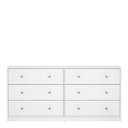 May White Chest w/ 6 Drawers - White Tree Furniture