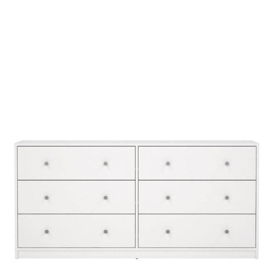 May White Chest w/ 6 Drawers - White Tree Furniture