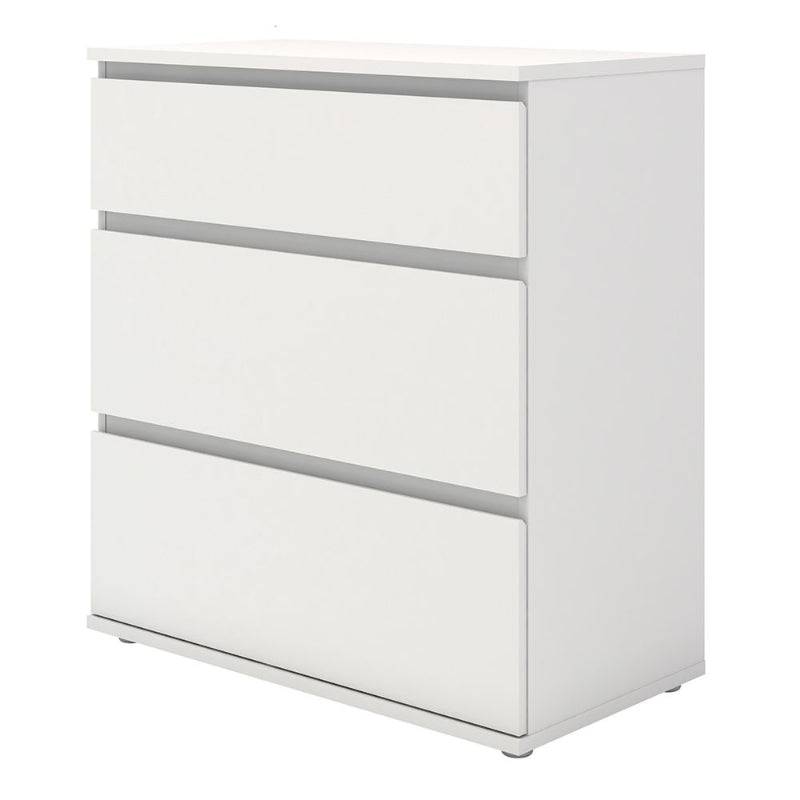Nova White Chest of 3 Drawers - White Tree Furniture