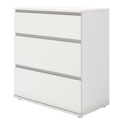 Nova White Chest of 3 Drawers - White Tree Furniture