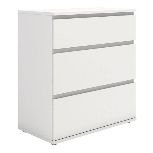 Nova White Chest of 3 Drawers - White Tree Furniture