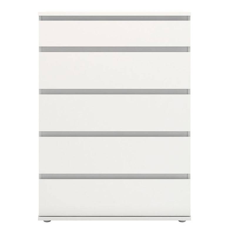 Nova White Chest of 5 Drawers - White Tree Furniture