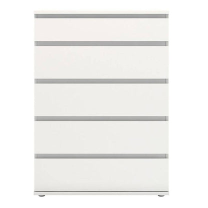 Nova White Chest of 5 Drawers - White Tree Furniture