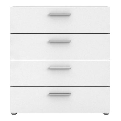 Pepe White Chest of 4 Drawers - White Tree Furniture