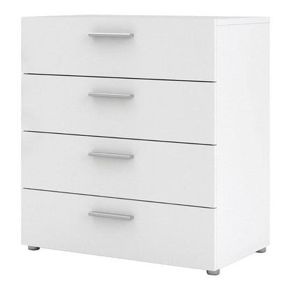 Pepe White Chest of 4 Drawers - White Tree Furniture