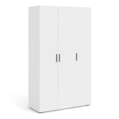 Pepe White Wardrobe w/ 3 Doors - White Tree Furniture