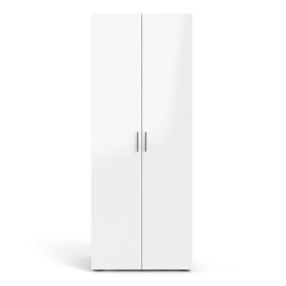 Pepe Wardrobe w/ 2 Doors in Oak & High Gloss White - White Tree Furniture