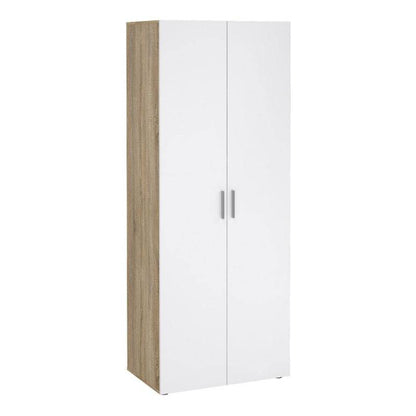 PEPE WHITE & OAK BEDROOM SET - Bedside + Chest + Wardrobe - White Tree Furniture