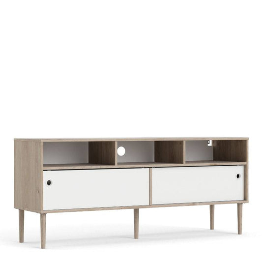 Rome TV Unit 2 Sliding Doors - White Tree Furniture
