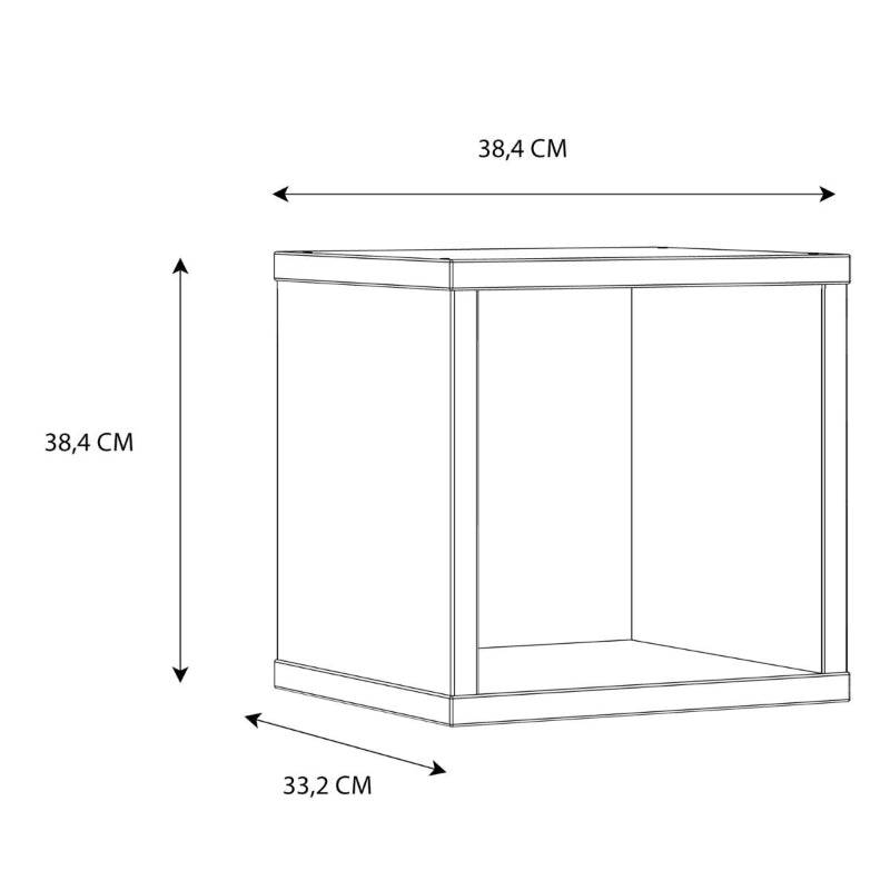 Mauro Singular Storage Unit in High Gloss White - White Tree Furniture