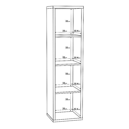 Mauro 3 Shelves Storage Unit in Matt White - White Tree Furniture