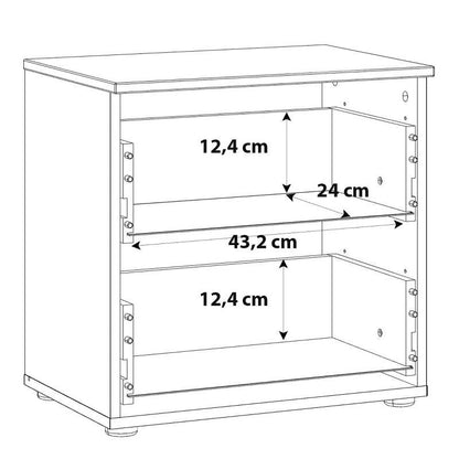 Sienna High Gloss White Bedside Table - White Tree Furniture