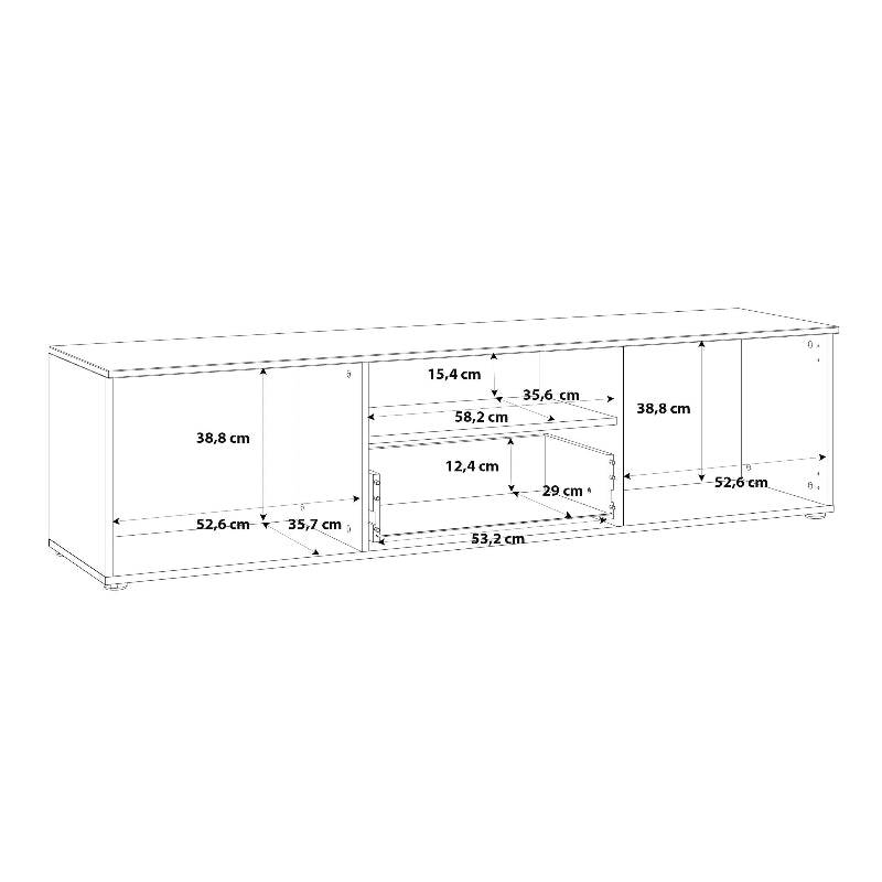 Sienna High Gloss White TV Unit - White Tree Furniture