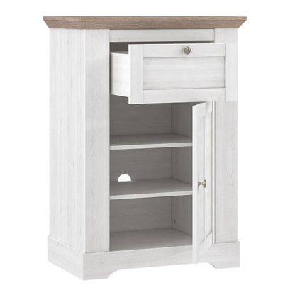 Illopa Storage Cabinet in Snowy Oak / Oak Nelson - White Tree Furniture