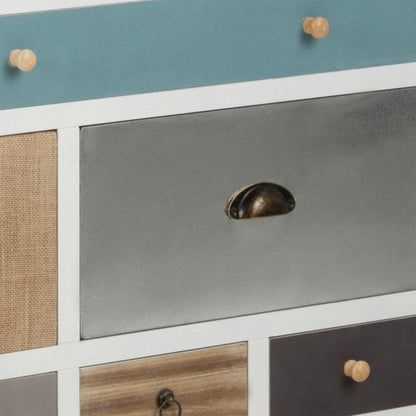 Thais Multi Coloured Shabby Chic 13 Drawer Chest - White Tree Furniture