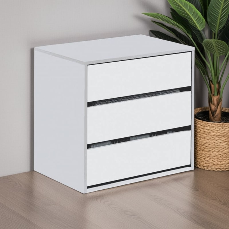 Arctic High Gloss White 3 Drawer Unit