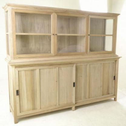 Vintage Storage Cabinet with Sliding Doors - White Tree Furniture