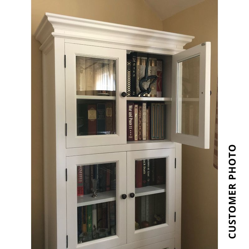 NOVASOLO HALIFAX Tall White Kitchen Pantry Cabinet CA610 - White Tree Furniture