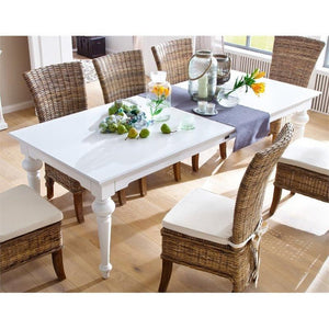 NOVASOLO Provence White Painted Rectangular Dining Table 240 cm T784 - White Tree Furniture