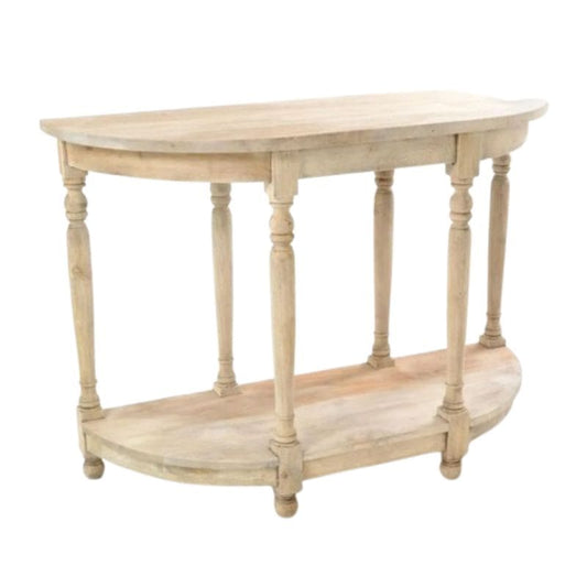 Vintage Demi Lune Small Console Table - White Tree Furniture
