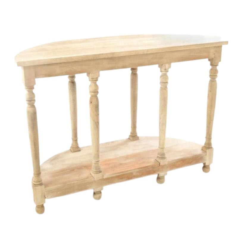 Vintage Demi Lune Small Console Table - White Tree Furniture