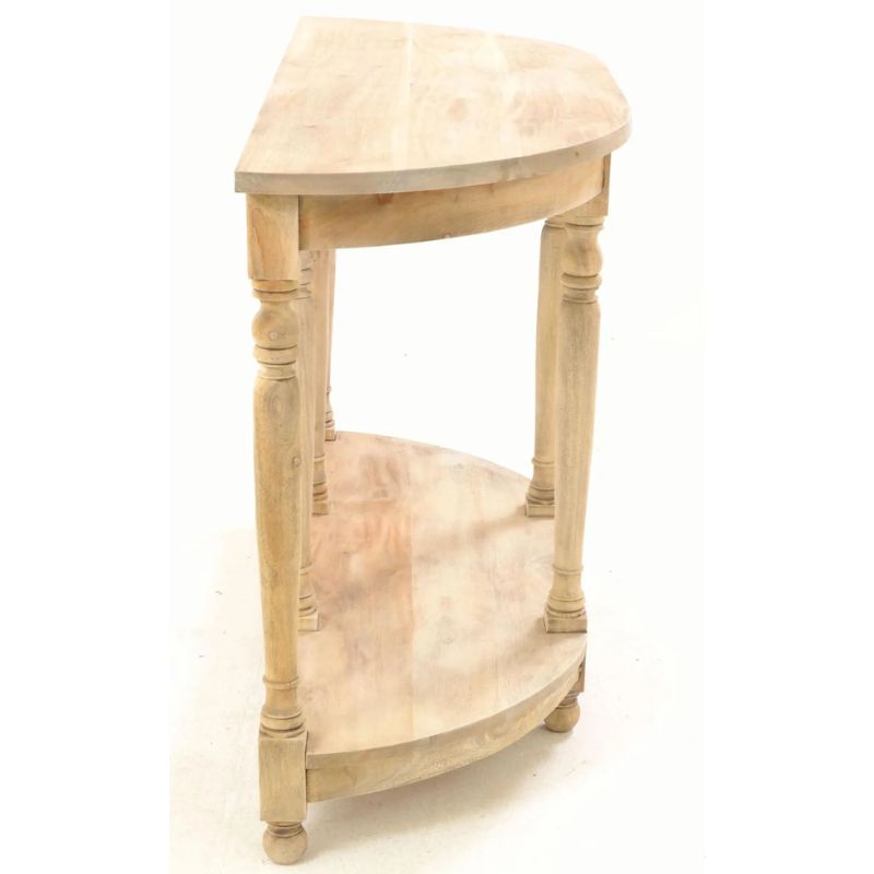 Vintage Demi Lune Small Console Table - White Tree Furniture