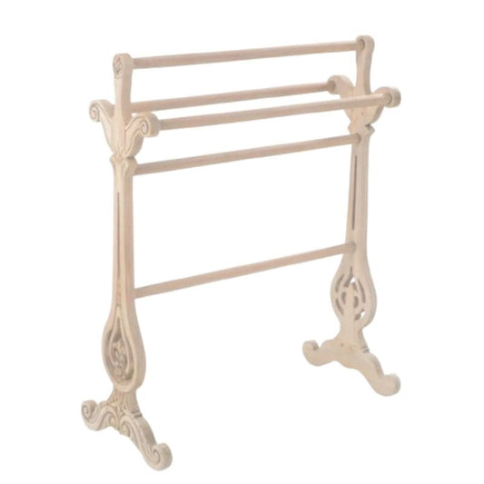 Vintage Carved Mahogany Towel Rail - White Tree Furniture