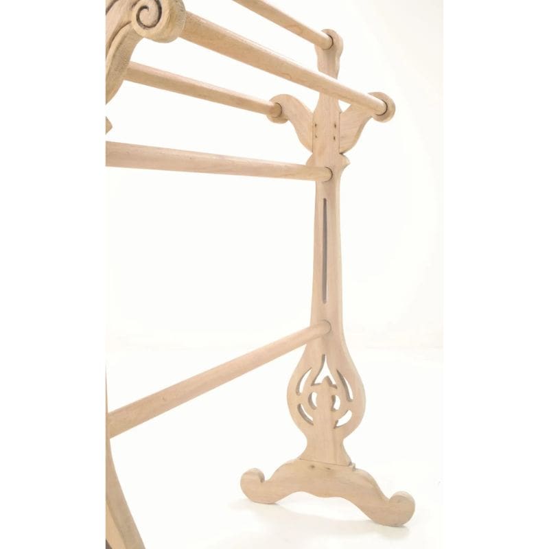 Vintage Carved Mahogany Towel Rail - White Tree Furniture
