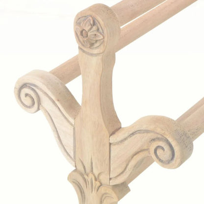 Vintage Carved Mahogany Towel Rail - White Tree Furniture