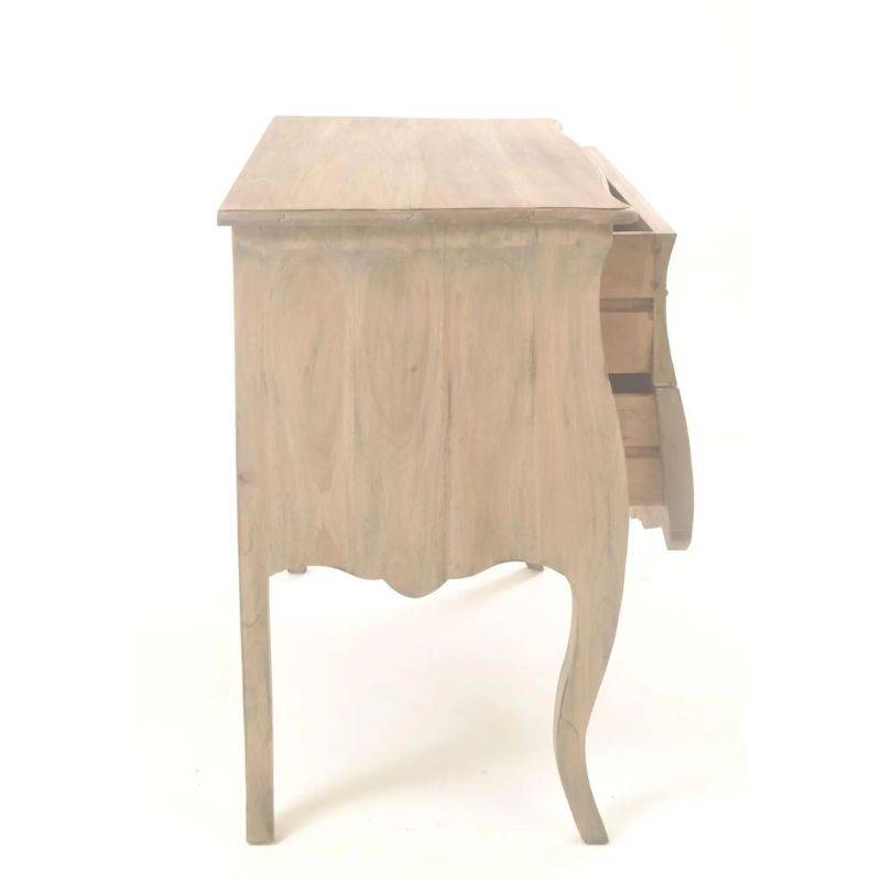 Vintage French Styled Chest of 2 Drawers w/ Cabriole Legs - White Tree Furniture