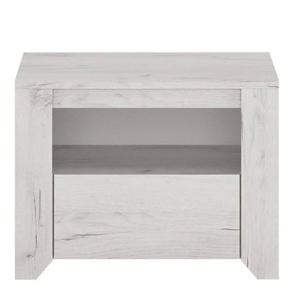 Angel White 1 Drawer Bedside Cabinet - White Tree Furniture