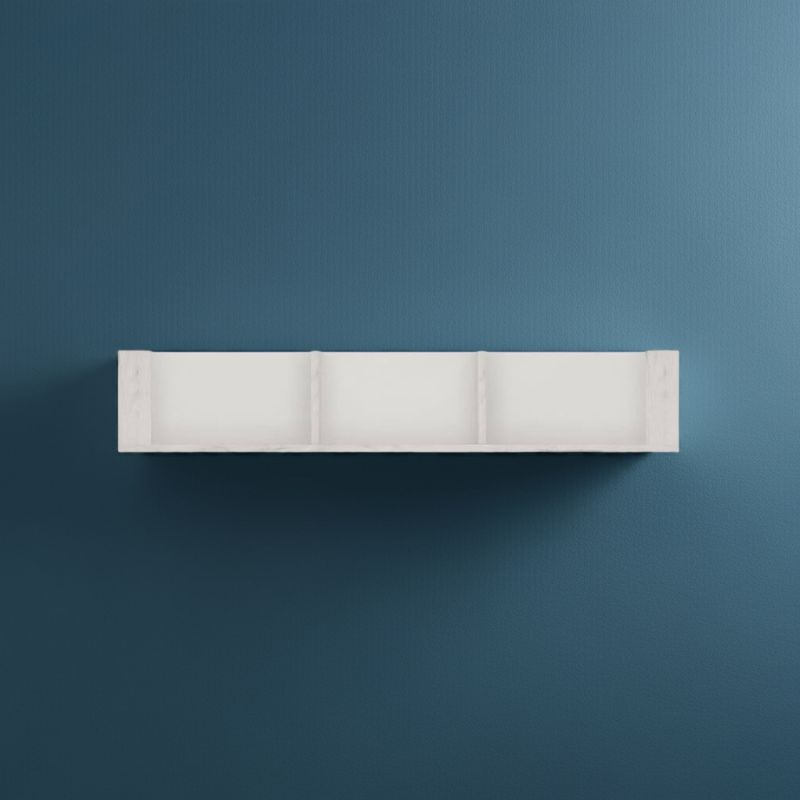 Whitewall shelf on a blue background