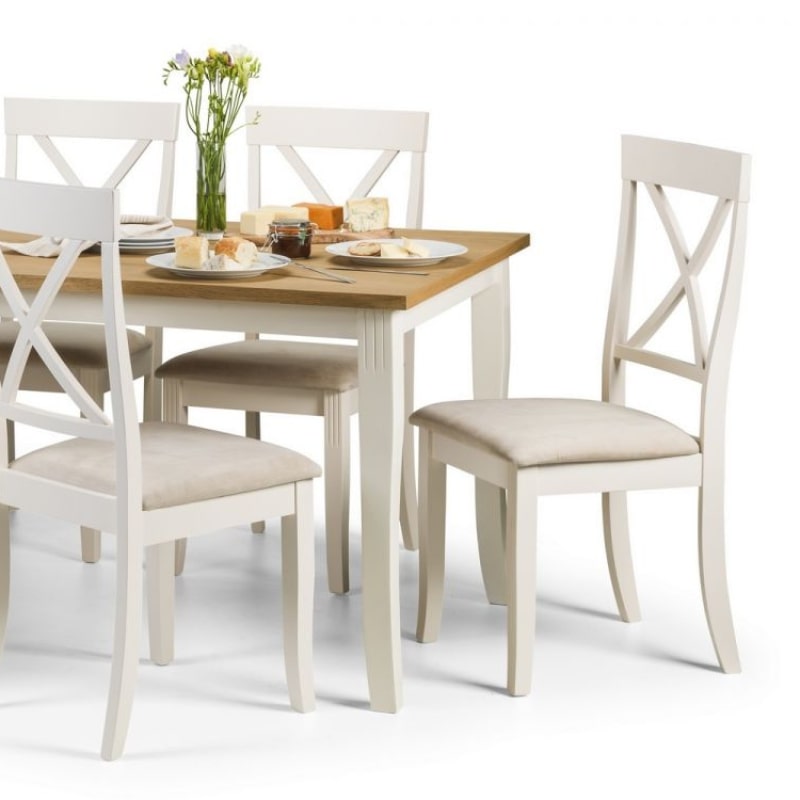 Shop DAVENPORT Set of 2 Ivory Dining Chairs. Elegant dining room chair set made from rubberwood in ivory finish and faux suede upholstered seat.